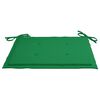 vidaXL Garden Chairs 2 pcs with Green Cushions Solid Teak Wood
