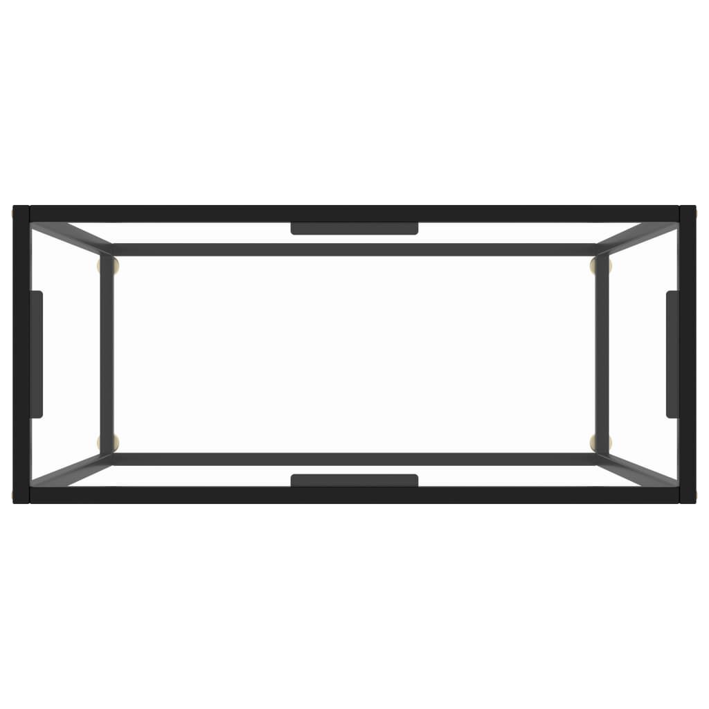 vidaXL Console Table Transparent 80x35x75 cm Tempered Glass