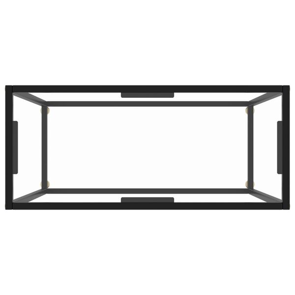 vidaXL Console Table Transparent 80x35x75 cm Tempered Glass