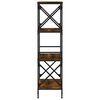 vidaXL Bookcase 4-Tier Smoked Oak 59x35x132 cm Engineered Wood