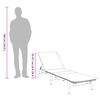 vidaXL Sun Lounger with Cushion Grey Poly Rattan