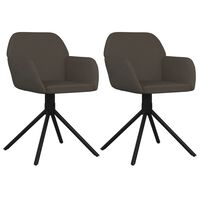 vidaXL Swivel Dining Chairs 2 pcs Dark Grey Velvet