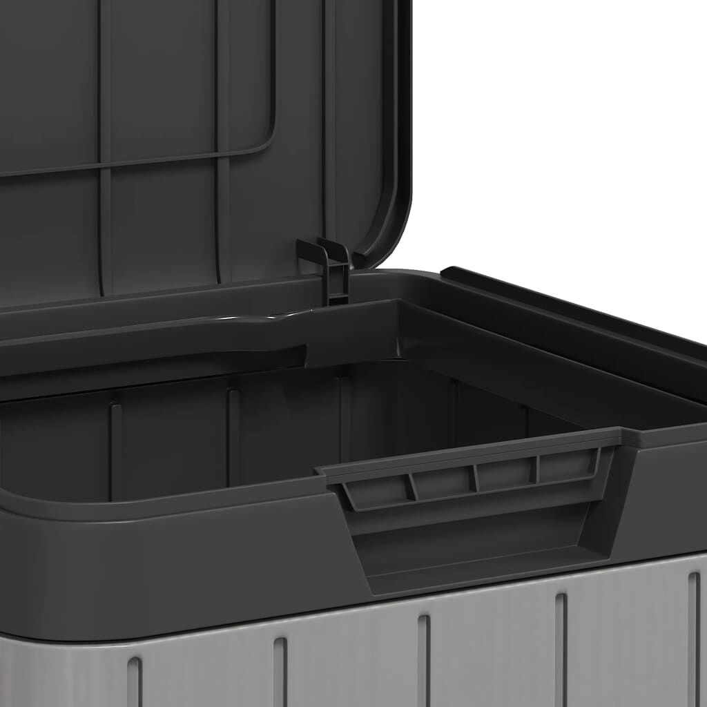 vidaXL Outdoor Garbage Bin Grey 38x38x65 cm PP