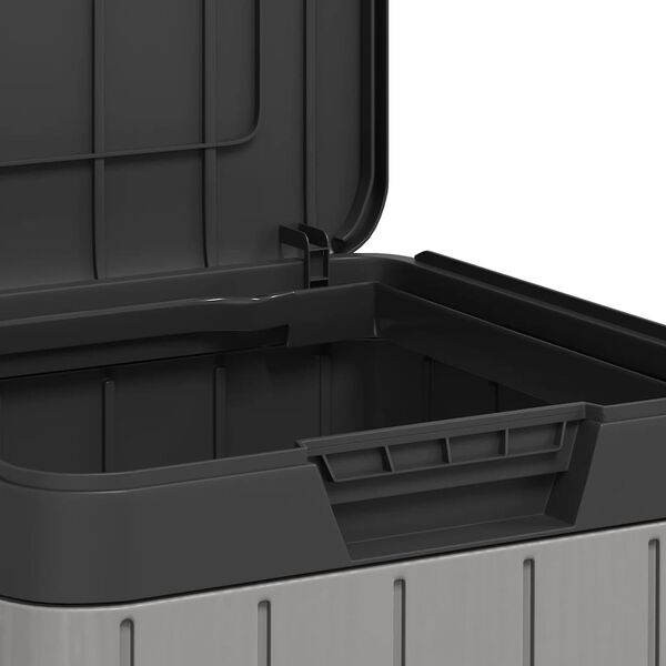 vidaXL Outdoor Garbage Bin Grey 38x38x65 cm PP