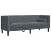 vidaXL 2 Piece Chesterfield Sofa Set with Bolsters Dark Grey Velvet