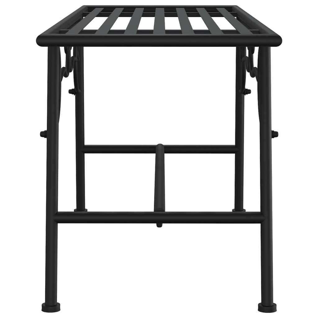 vidaXL Tree Bench 110 cm Black Steel