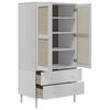 vidaXL Wardrobe SENJA Rattan Look White 90x55x175 cm Solid Wood Pine
