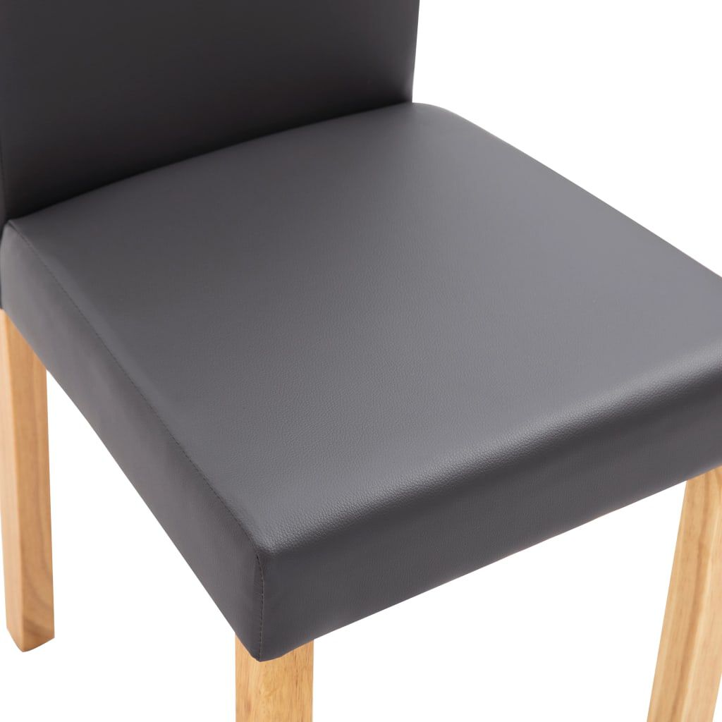 vidaXL Dining Chairs 2 pcs Gray Faux Leather