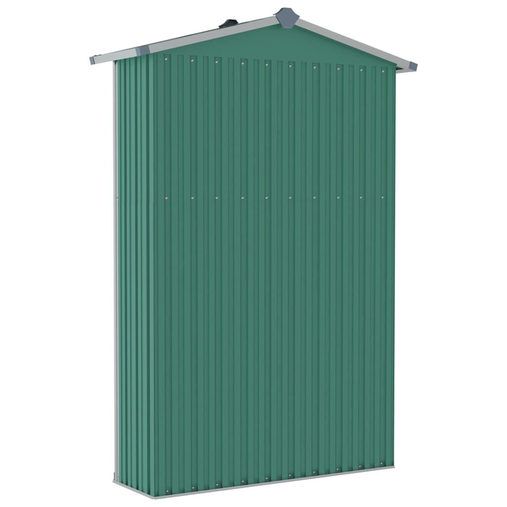 vidaXL Garden Shed Green 116x45x175 cm Galvanised Steel