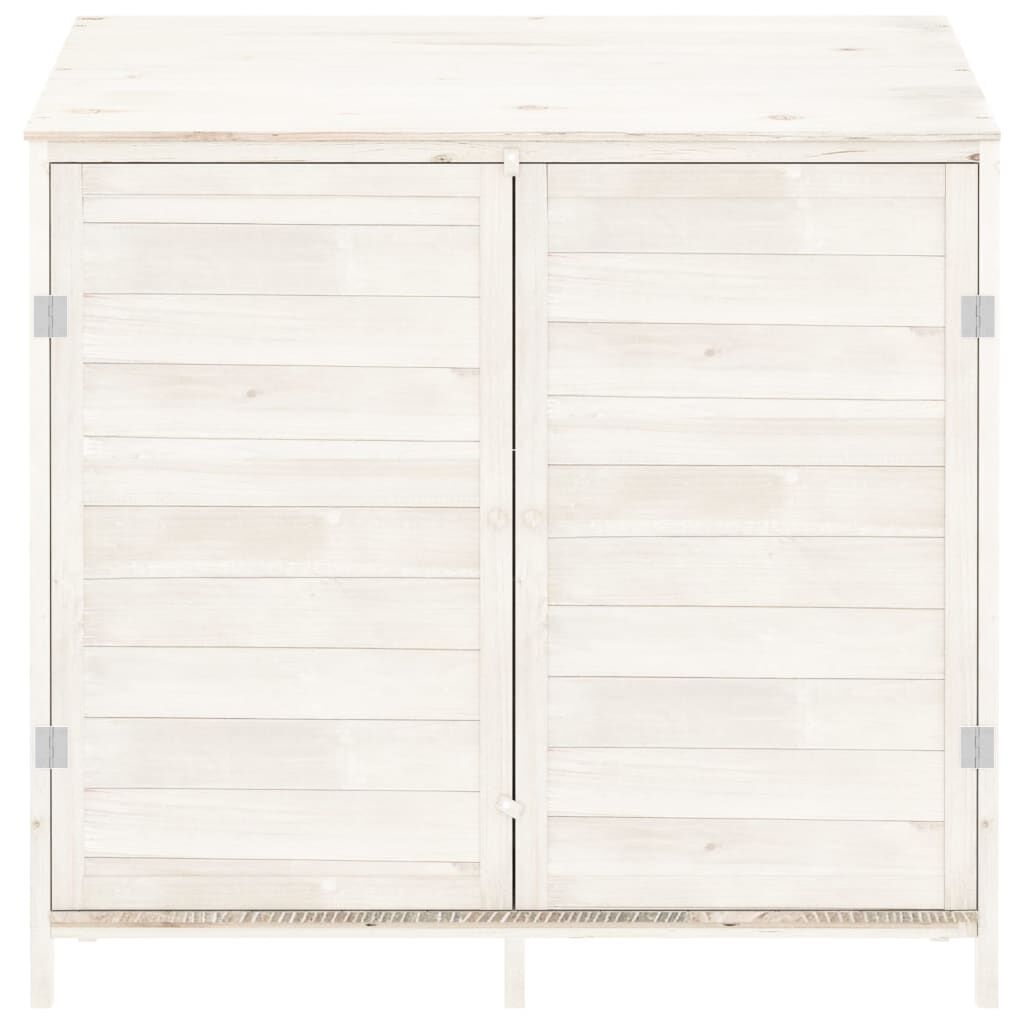vidaXL Garden Shed White 102x52x112 cm Solid Wood Fir