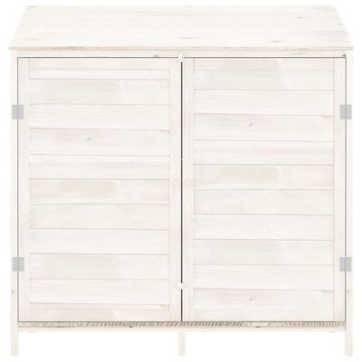 vidaXL Garden Shed White 102x52x112 cm Solid Wood Fir