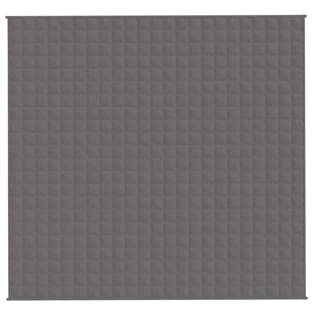 vidaXL Weighted Blanket Grey 220x230 cm King 15 kg Fabric
