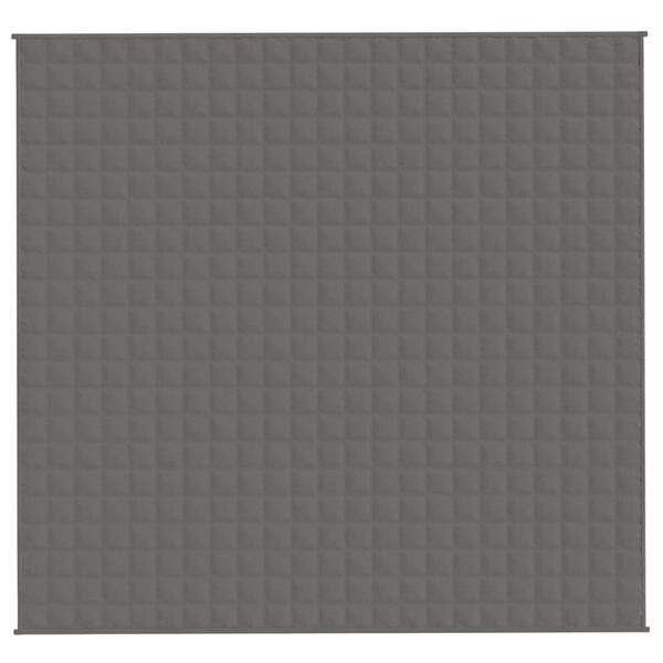 vidaXL Weighted Blanket Grey 220x230 cm King 15 kg Fabric