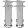vidaXL Round Sofa Legs 8 pcs Chrome 180 mm