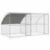vidaXL Chicken Cage Silver 400 x 200 x 198.5 cm Galvanised steel