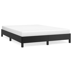 vidaXL Bed Frame without Mattress Black 137x187 cm Double Faux Leather