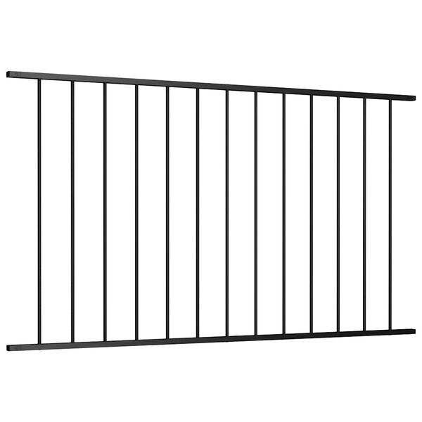 vidaXL Fence Panel Powder-coated Steel 1.63x0.75 m Black