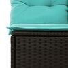 vidaXL 4 Piece Garden Sofa Set with Cushions Black Poly Rattan