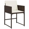 vidaXL Garden Dining Set with Cushion 5 pcs Brown Poly Rattan