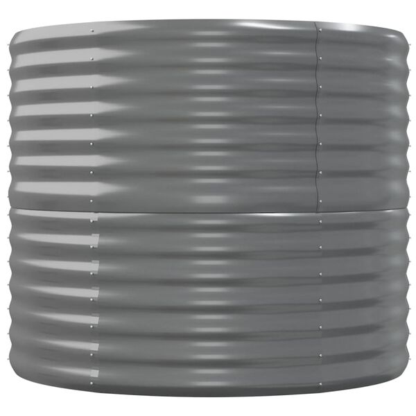 vidaXL Garden Raised Bed Powder-coated Steel 152x80x68 cm Grey