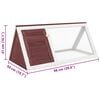 vidaXL Animal Rabbit Cage Brown Wood