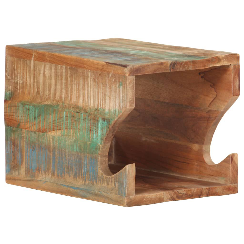 vidaXL Wall Mounted Bicycle Rack 35x25x25 cm Solid Reclaimed Wood