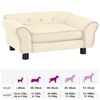 vidaXL Dog Sofa Cream 72x45x30 cm Plush