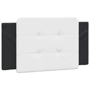 vidaXL Headboard Cushion "Zadar" White and Black 100 cm Faux Leather