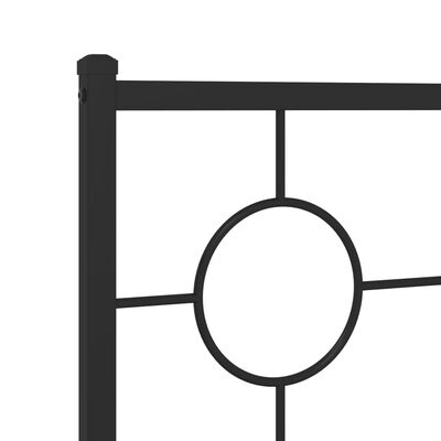 vidaXL Metal Headboard Black 100 cm