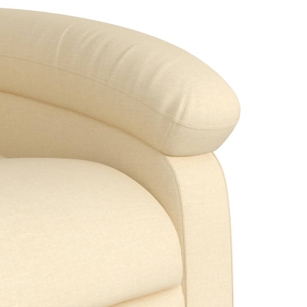 vidaXL Recliner Chair Cream Fabric