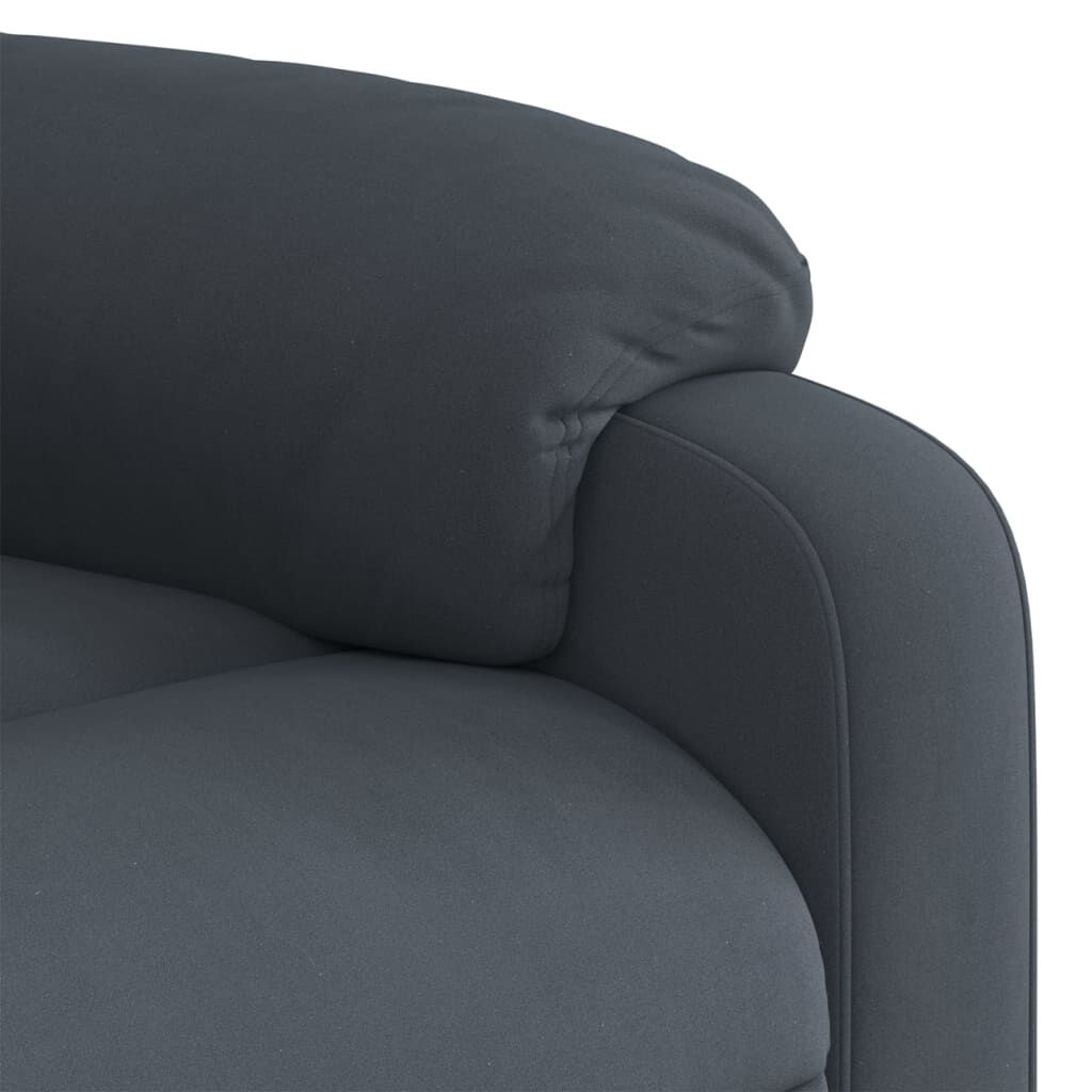 vidaXL Massage Recliner Chair Dark Grey Velvet