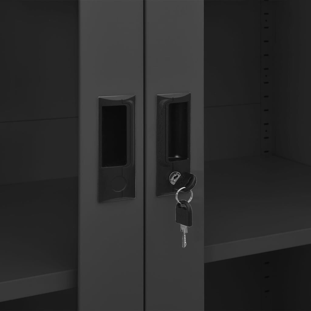 vidaXL Office Cabinet Anthracite 90x40x180 cm Steel