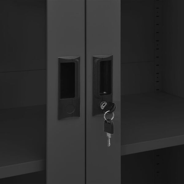 vidaXL Office Cabinet Anthracite 90x40x180 cm Steel
