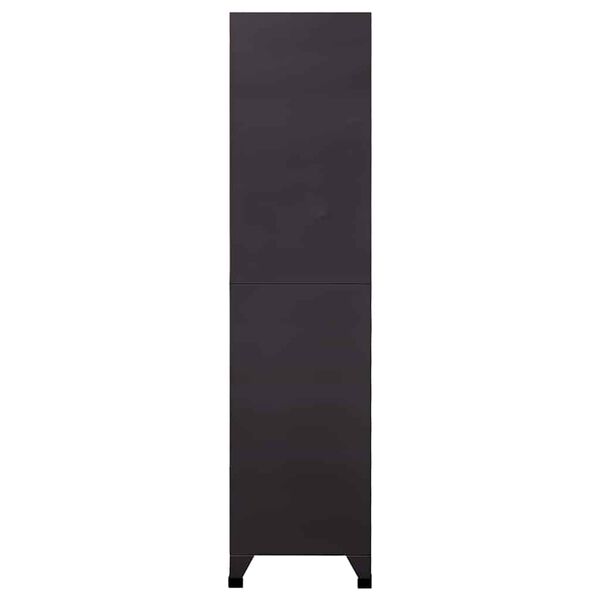vidaXL Locker Cabinet Anthracite and Red 90x40x180 cm Steel