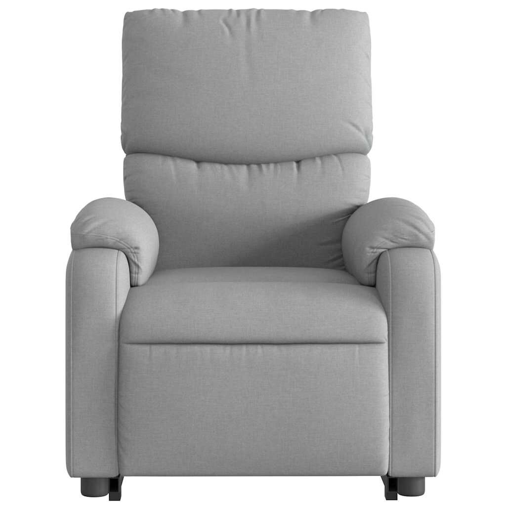 vidaXL Stand up Massage Recliner Chair Light Grey Fabric