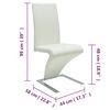 vidaXL Dining Chairs 2 pcs White Faux Leather
