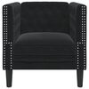 vidaXL Chesterfield Sofa Chair Black Velvet