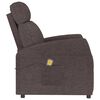 vidaXL Massage Chair Dark Brown Fabric