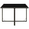 vidaXL Garden Table Black 109x107x74 cm Poly Rattan and Glass
