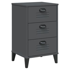 vidaXL Bedside Cabinet VIKEN Anthracite Grey Engineered Wood