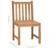 vidaXL Garden Chairs 4 pcs with Cushions Solid Teak Wood