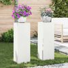 vidaXL Plant Stands 2 pcs White 24 x 24 x 75 cm Steel