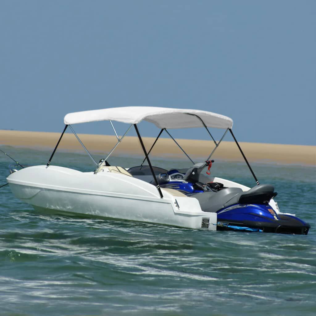 vidaXL 3 Bow Bimini Top White 183x140x137 cm