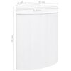 vidaXL Bamboo Corner Laundry Basket White 60 L