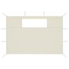 vidaXL Gazebo Sidewalls with Windows 2 pcs Cream