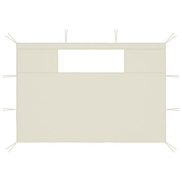 vidaXL Gazebo Sidewalls with Windows 2 pcs Cream