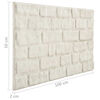 vidaXL 3D Wall Panels with White Brick Design 10 pcs EPS