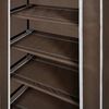 Fabric Shoe Cabinet with Cover 58 x 28 x 106 cm Brown