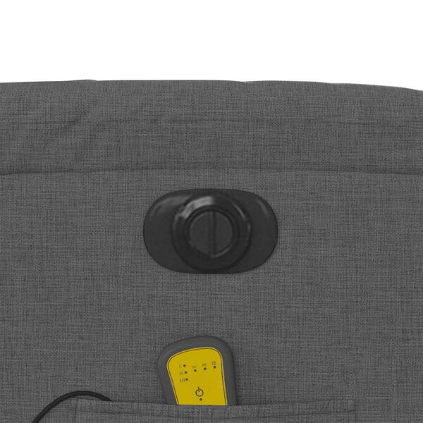 vidaXL Electric Stand up Massage Recliner Chair Dark Grey Fabric