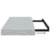 vidaXL Floating Wall Shelves 2 pcs Concrete Grey 50x23x3.8 cm MDF